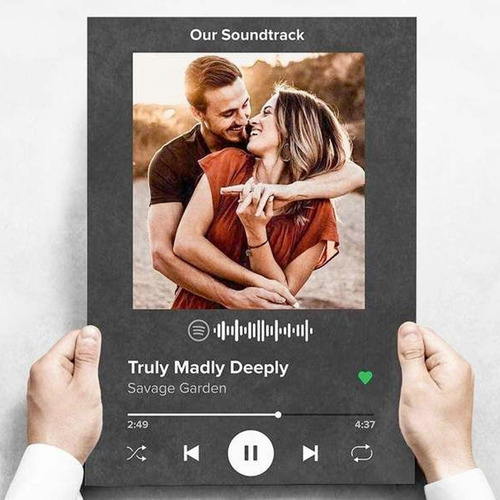 Cuadro Código Spotify Regalo Perfecto En Canvas Con Bastidor