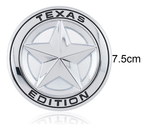 Emblema Texas Edition Chevrolet Silverdado Pickup Cromado