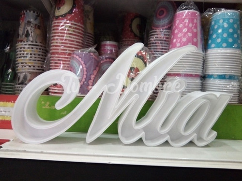 Letra 30 Cm Hueca Corporea Polyfan Cartel Luces Tu Nombre