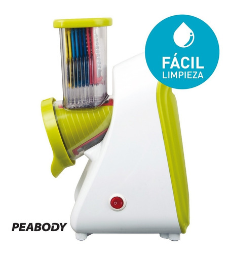 Imagen 7 de 10 de Rallador Eléctrico Con 5 Conos De Corte Peabody Pe-ms20