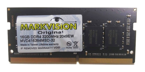 Memoria Sodimm Ddr4 Markvision 16g 3200 Mhz 1.20v En Palermo