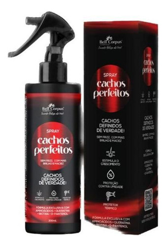 Spray Cachos Perfeitos 200ml Bell Corpus (reduz O Frizz)