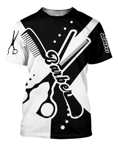 Aac Camisa Con Estampado De Tijeras De Moda Con Uniforme De