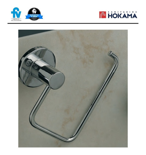 Imagen 2 de 10 de Kit Accesorios De Baño Juego Fv Percha Portarrollo Toallero
