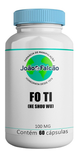 Fo Ti (he Shou Wu) 100mg 60 Cápsulas Sabor Natural