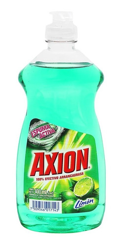 Caja Lavatrastes Axion Líquido Limón 12 Botellas De 400 Ml.