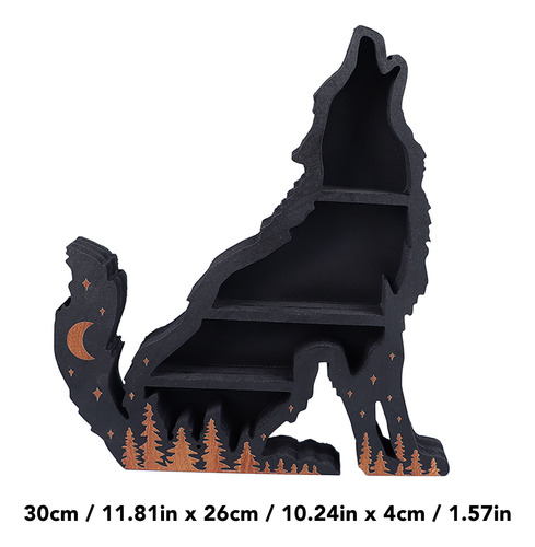 Estante Expositor De Madera Wolf Wood Crystal, Clásico, Mult