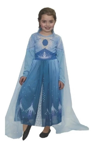 Imagen 1 de 2 de Disfraz Elsa Frozen 2 Celeste Original Talle 0-1-2