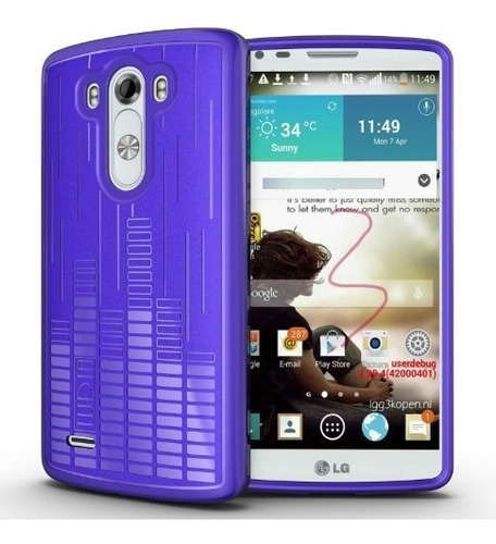 Funda Resistente Color Azul Anti Caidas Para LG G3 2014