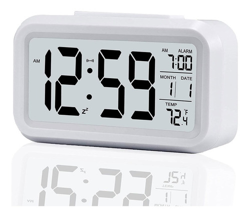 Imagen 1 de 6 de Reloj Despertador Pantalla Led Fecha Temperatura Alarma