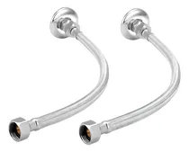 Comprar Kit 2 Engates Flexível Rápido Mangueira Rabicho 60cm Inox Trançado 1u002F2 Polegada Macho Femea Pedal Pulse Água Quente Fria Para Pia Torneira Cuba Bidê Maquina De Lavar Banheiro Cozinha Caixa De Descarga