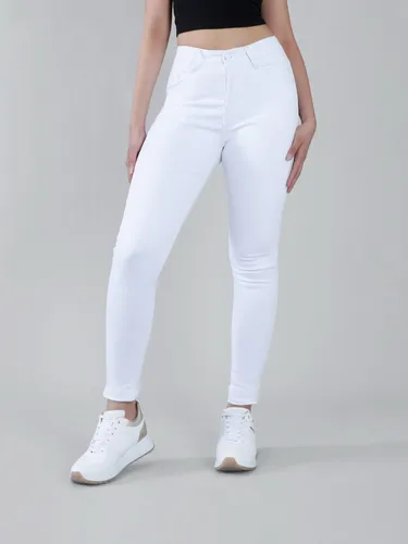 Pantalon blanco mujer sale