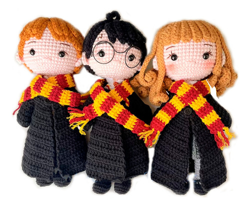 Muñeco Harry Potter, Ron Weasley O Hermione Granger 21 Cm 