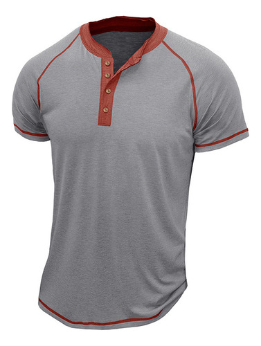 Camiseta Con Cuello Redondo, Camisa Henley, Camiseta, Top Co