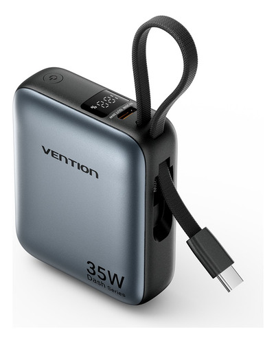 Cargador Portatil Power Bank Usb C 10000mah 35w Vention Color Negro
