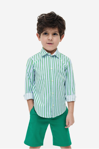 Camisa H&m Kids Estampa Rayada Talle 5t ( 4/5 Años)