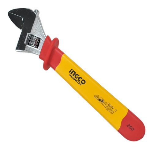 Llave Aislada Francesa 10 Ingco Hiadw101 Color Amarillo