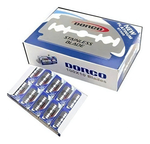 1000 Hojas De Afeitar Dorco De Acero Inoxidable Platino, Hojas De Doble Filo