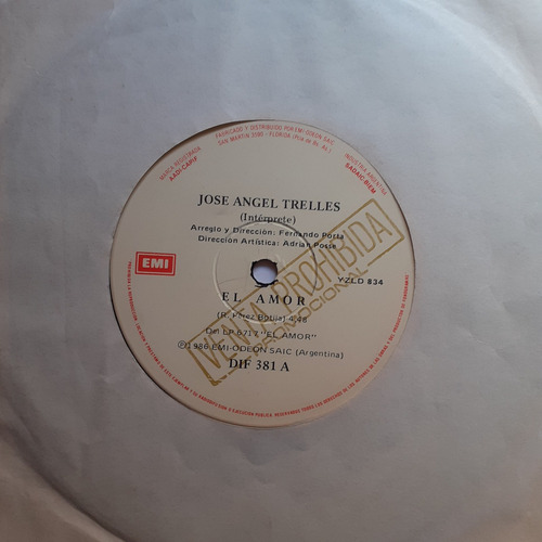 Vinilo Simple - Jose Angel Trelles (el Amor)