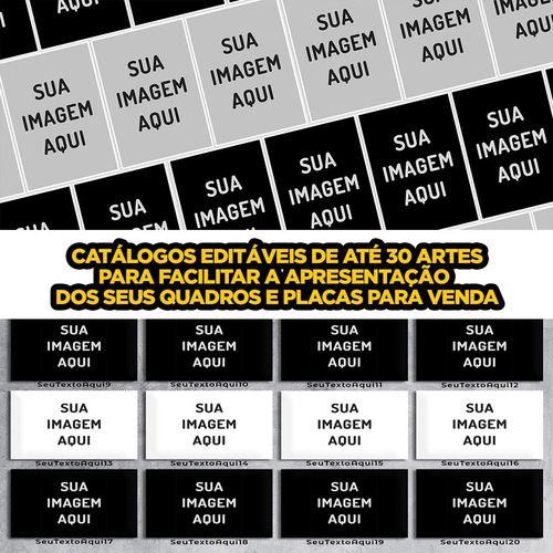 Pack De Mockups De Quadros E Placas Decorativas + Catálogos