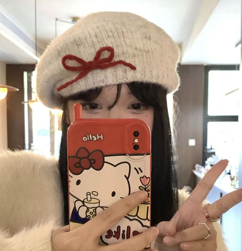 Boina De Felpa De Invierno Para Mujer, Gorro Cálido, Sombrer