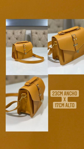 Bolso Carriel Color Amarillo Estilo Juvenil Moda Casual Fino