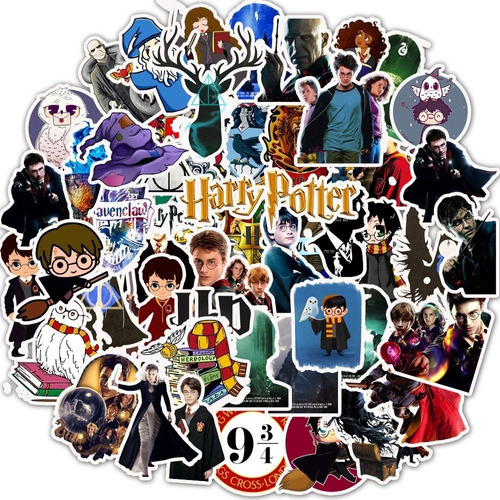 Imagen 1 de 3 de Harry Potter - Set De 50 Stickers / Calcomanias / Pegatinas