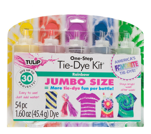 Tulip Un Paso Tie Dye Kit, Arco Iris Jumbo