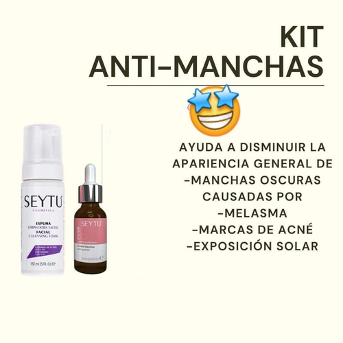 Seytu Dúo Quita Manchas: Espuma Limpiadora+gel Anti-manchas
