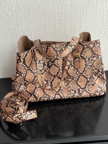 Bolsa Satchel Animal Print Nuria Morera