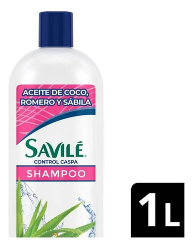Shampoo Savilé Control Caspa Menta Y Eucalipto 1000 Ml