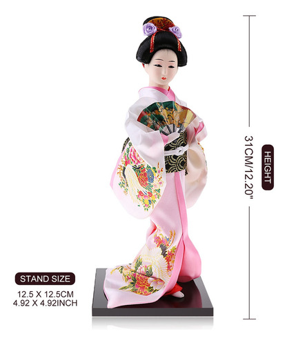 Figura De Brocado Gueixa Kabuki