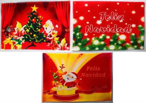 Imagen 6 de 8 de Decoración Navidad Individual Mesa Tela