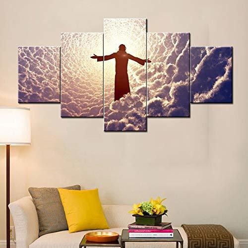 Cuadro Religioso Jesucristo Orando(canvas 5 Piezas)