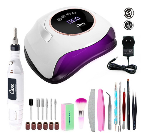 Kit Manicura Profesional Cabina Uv Led Torno + Uñas Gadnic