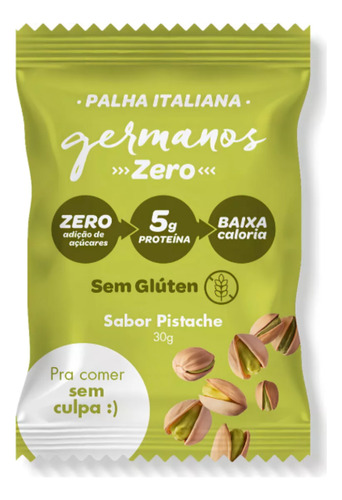 Palha Italiana Pistache Zero Açúcar 30g 5g Whey Protein