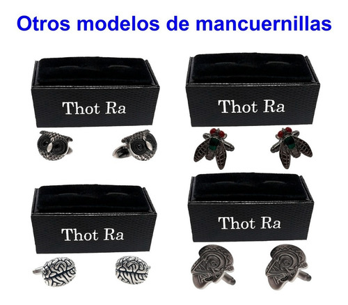 Mancuernillas Thot Ra Figura De Auto Clasico Plateado F-300
