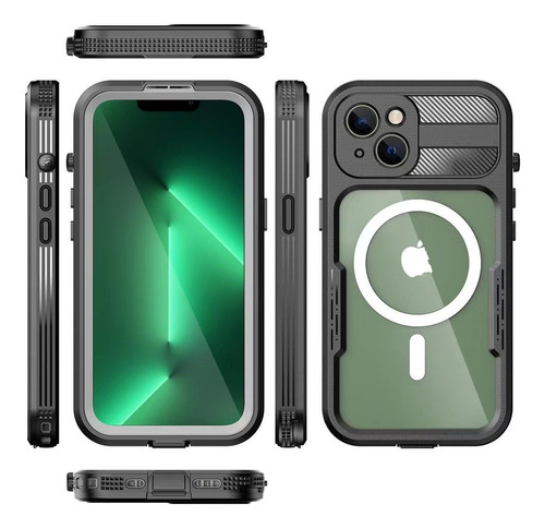 Capa Case Prova Dágua P/iPhone 15/ 15 Pro Max Proteção Magsa