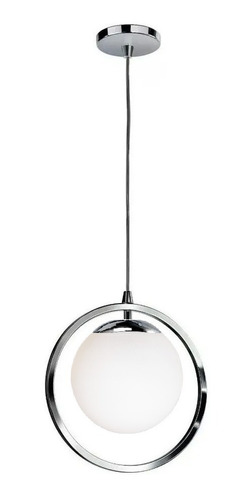 Colgante 1 Luz Elyn  - Emma  Cromo Globo Opal  Apto Led E27 