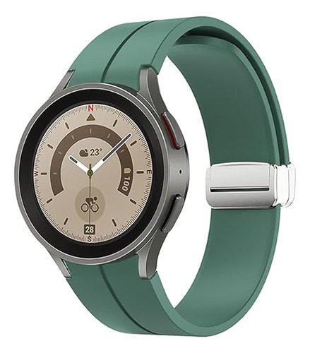 Malla De Silicona Magnetica Para Galaxy Watch - Verde Oliva