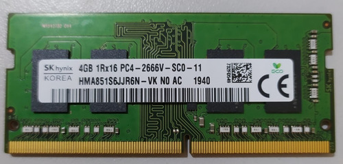 Imagem 1 de 2 de Memoria Sk Hynix 2666v 4gb Ddr4 A 2666 Mhz 260pin Sdram