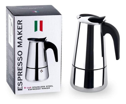 Cafeteira Italiana Espesso Maker De Aço Inox 9 Xicaras 02