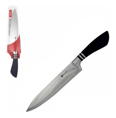 Cuchillo Roswell Acero Inoxidable 20cm. Mango Goma Cuchillo 