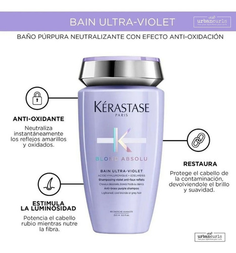Kit Shampoo Kerastase Bain Ultra Violet Y Bain Lumiere 2pzas