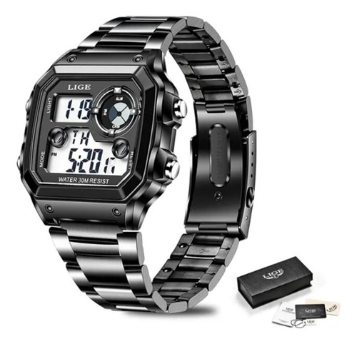 Reloj Lige Digital Metálico Hombre Lg8921 Luminous