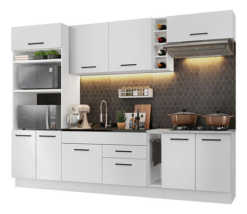 Madesa Gabinete Cocina Completa 290cm Agata Blanco 01