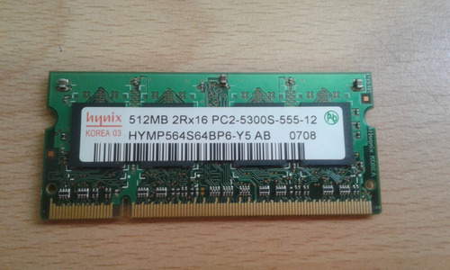Memoria  Laptop 512mb Pc2-5300  (nes148) 