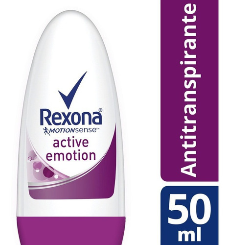 Desod Antitranspirante Rexona Women Active Emotion Roll 50ml Fragancia Activw Emotion