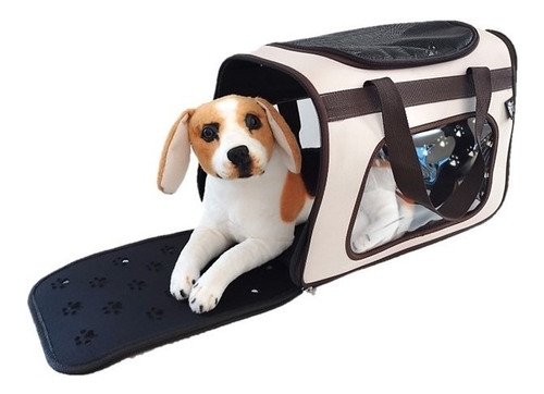 Bolsa Transporte Avião Pet Cachorro Gato Dobrável Com Visor