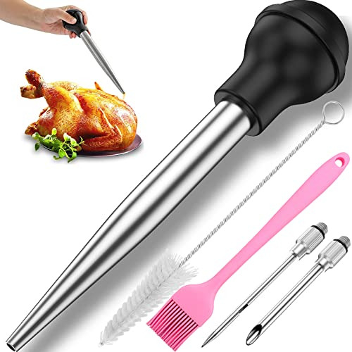 Yoki Peony Jeringa Baster Baster De Pavo De Acero Inoxidable